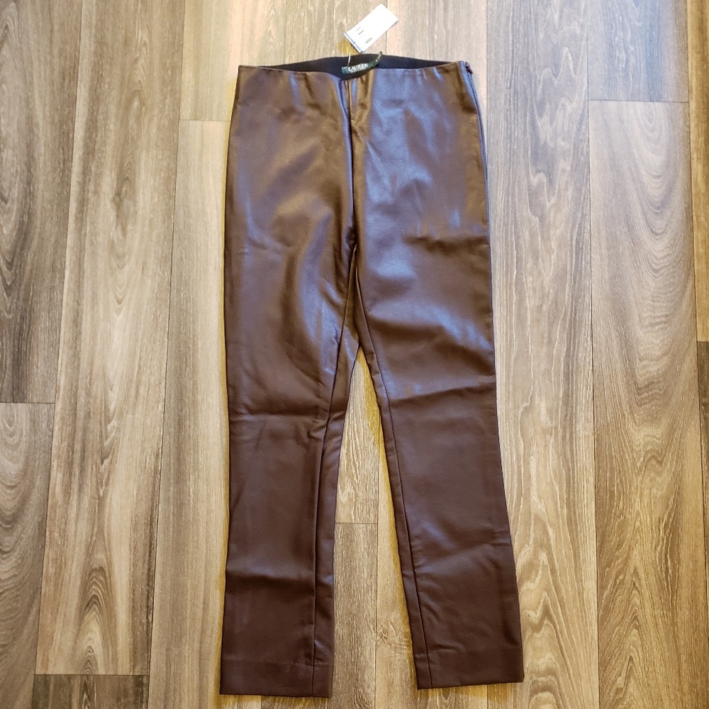 LAST CHANCE! NWT! RALPH LAUREN LEATHER PANT - Picture 3 of 5